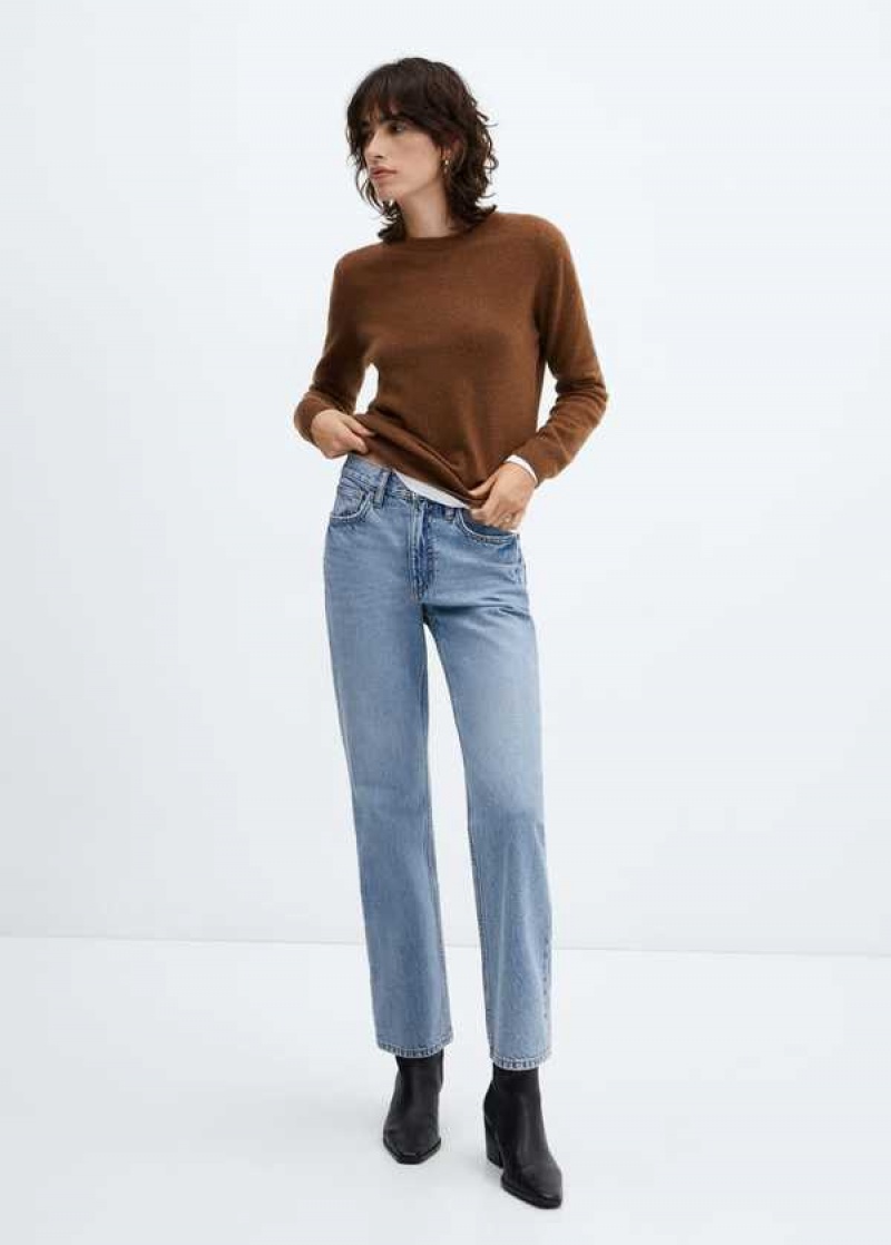 Mango Mid-rise Rovný Jeans | MNG-23777