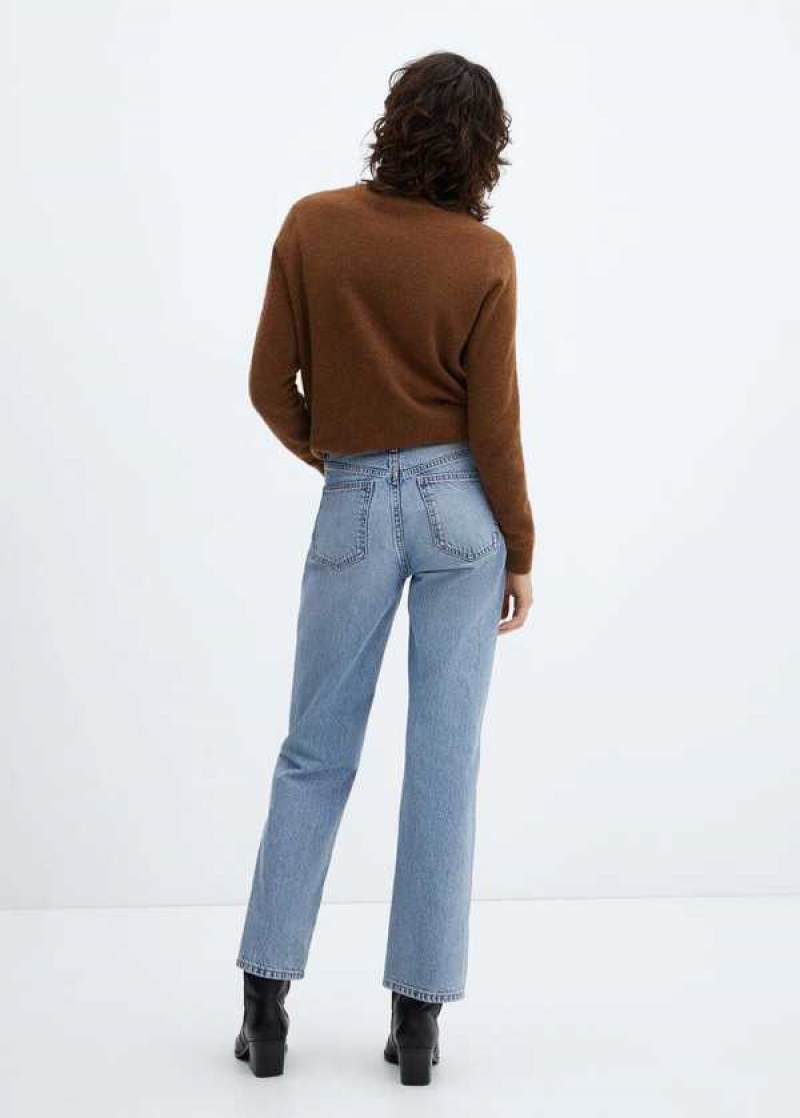 Mango Mid-rise Rovný Jeans | MNG-23777