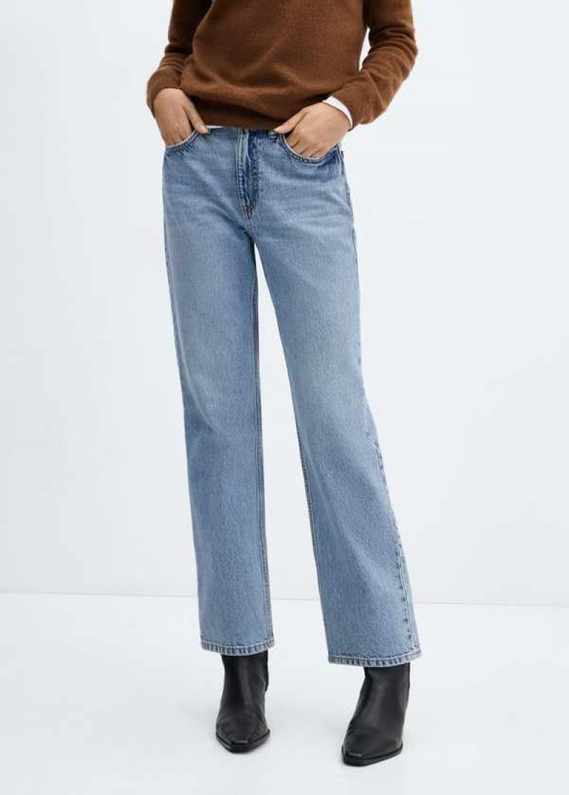 Mango Mid-rise Rovný Jeans | MNG-23777