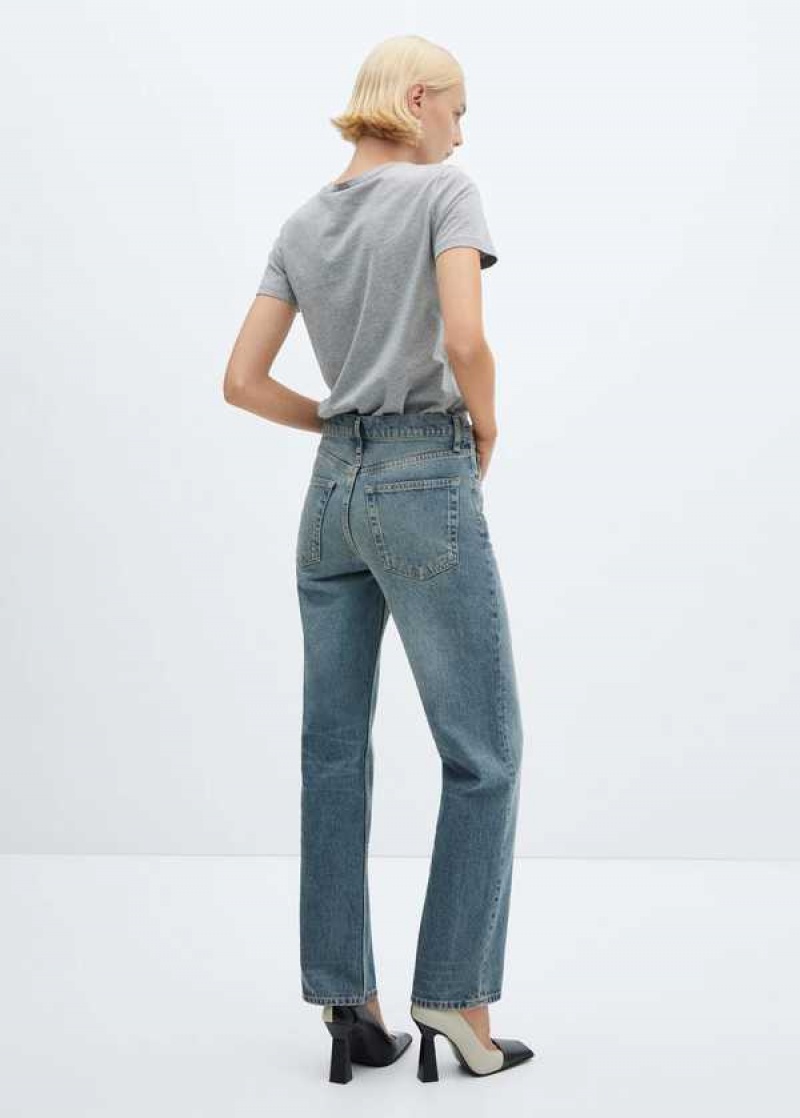 Mango Mid-rise Rovný Jeans | MNG-23778