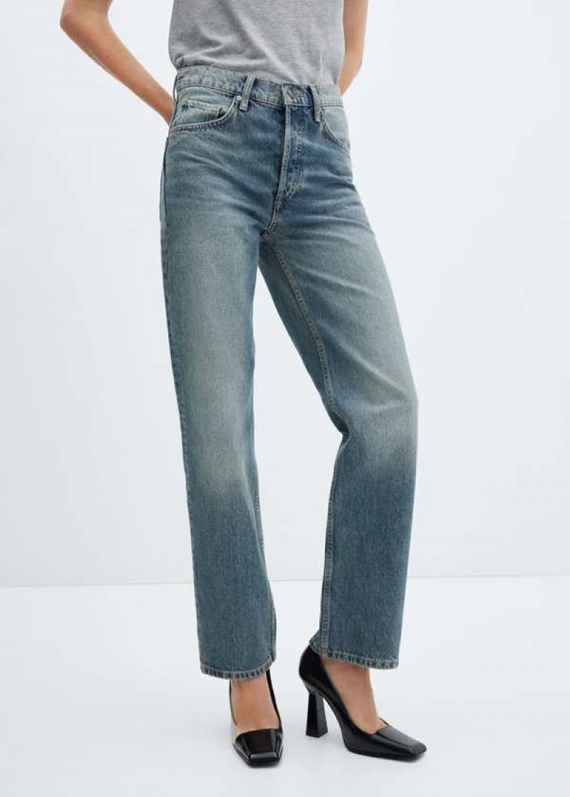 Mango Mid-rise Rovný Jeans | MNG-23778