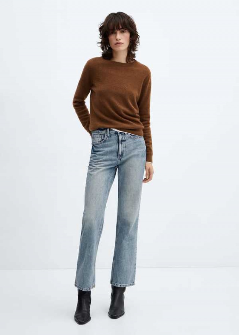 Mango Mid-rise Rovný Jeans | MNG-23805