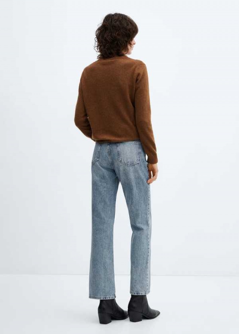 Mango Mid-rise Rovný Jeans | MNG-23805