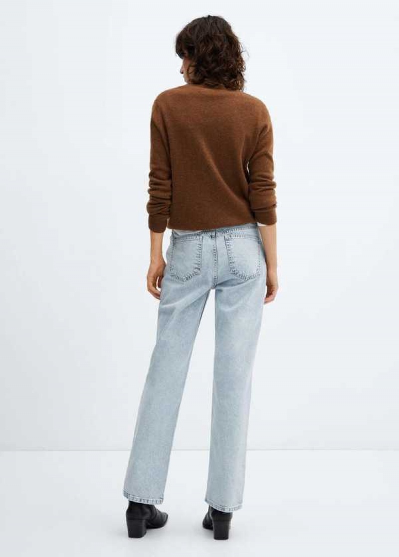 Mango Mid-rise Rovný Jeans | MNG-23830