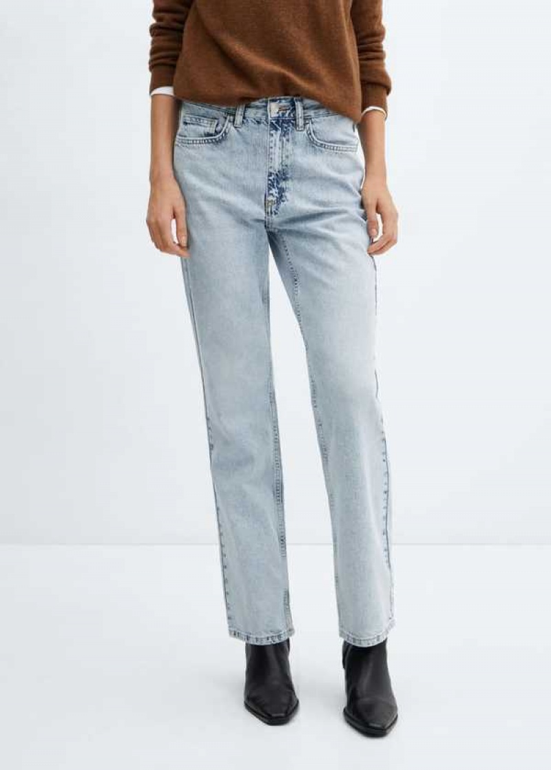 Mango Mid-rise Rovný Jeans | MNG-23830