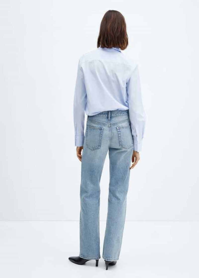 Mango Mid-rise Rovný Jeans | MNG-23919