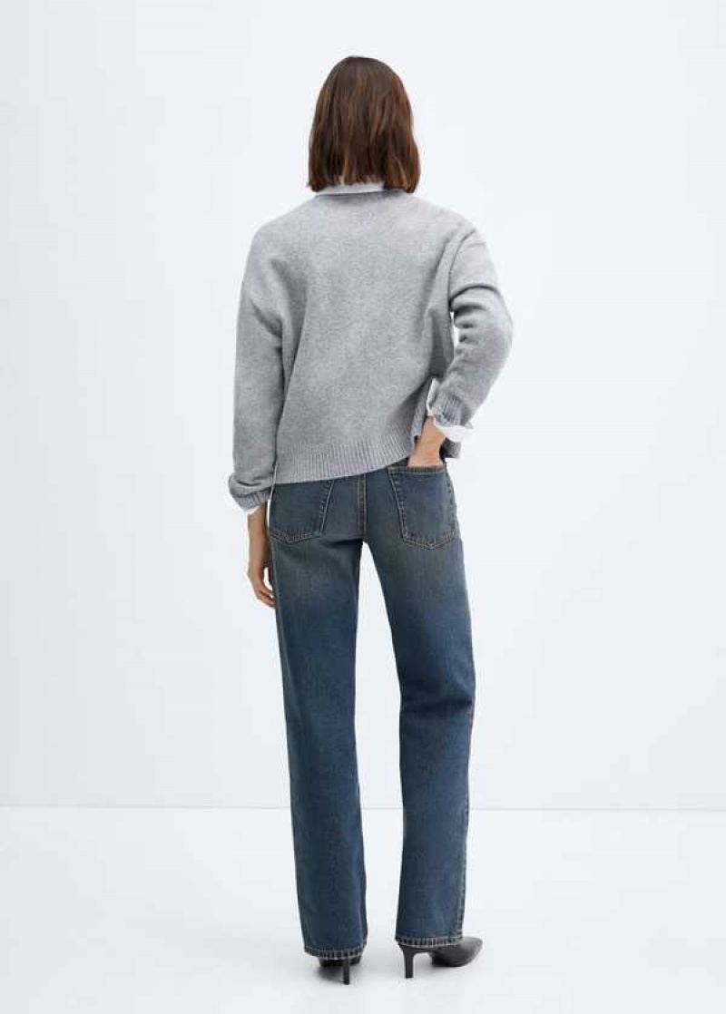 Mango Mid-rise Rovný Jeans | MNG-23921