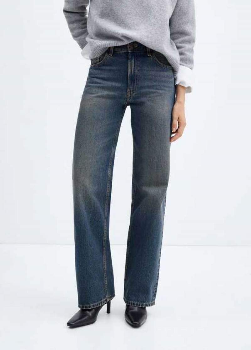 Mango Mid-rise Rovný Jeans | MNG-23921