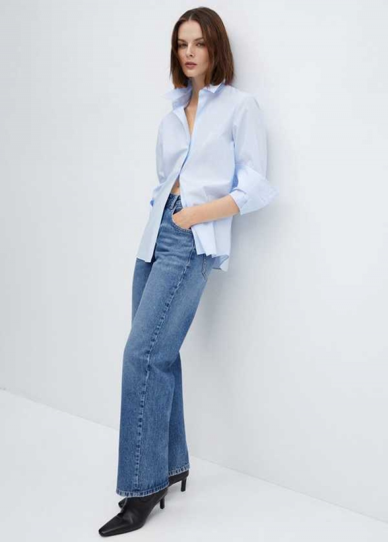 Mango Mid-rise Rovný Jeans | MNG-23957