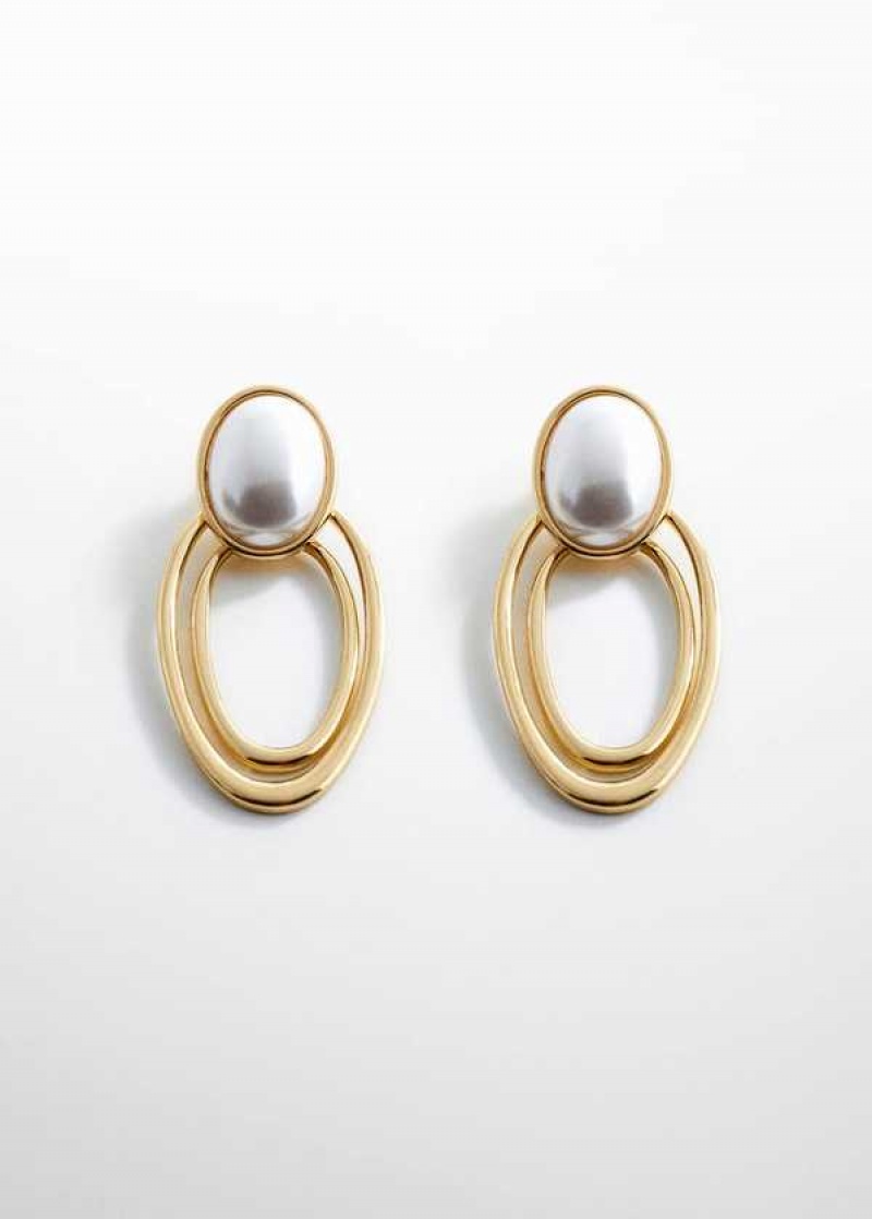 Mango Mother-of-pearl Oval Earrings | MNG-22759