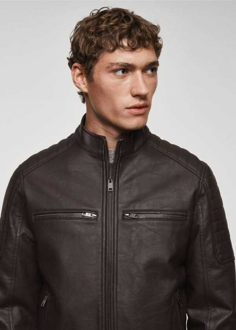 Mango Nappa Læder-effect Jacket | MNG-22609