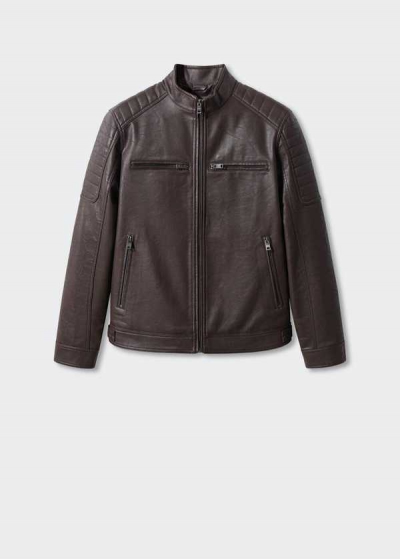 Mango Nappa Læder-effect Jacket | MNG-22609