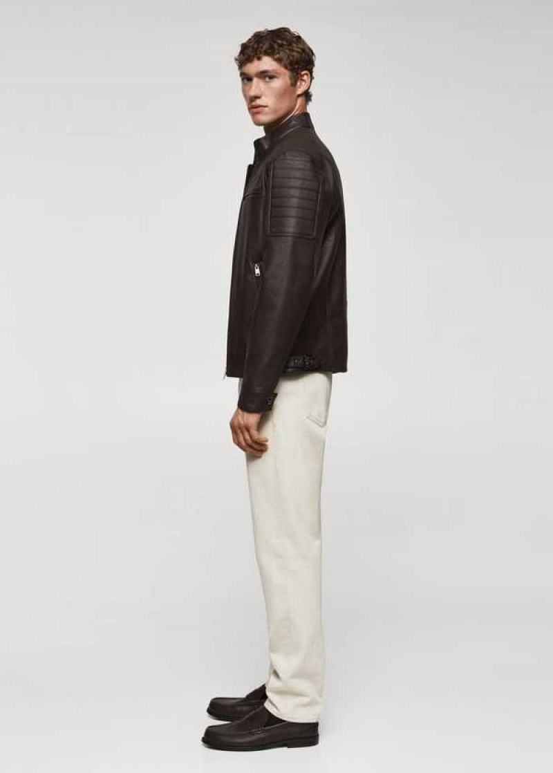 Mango Nappa Læder-effect Jacket | MNG-22609