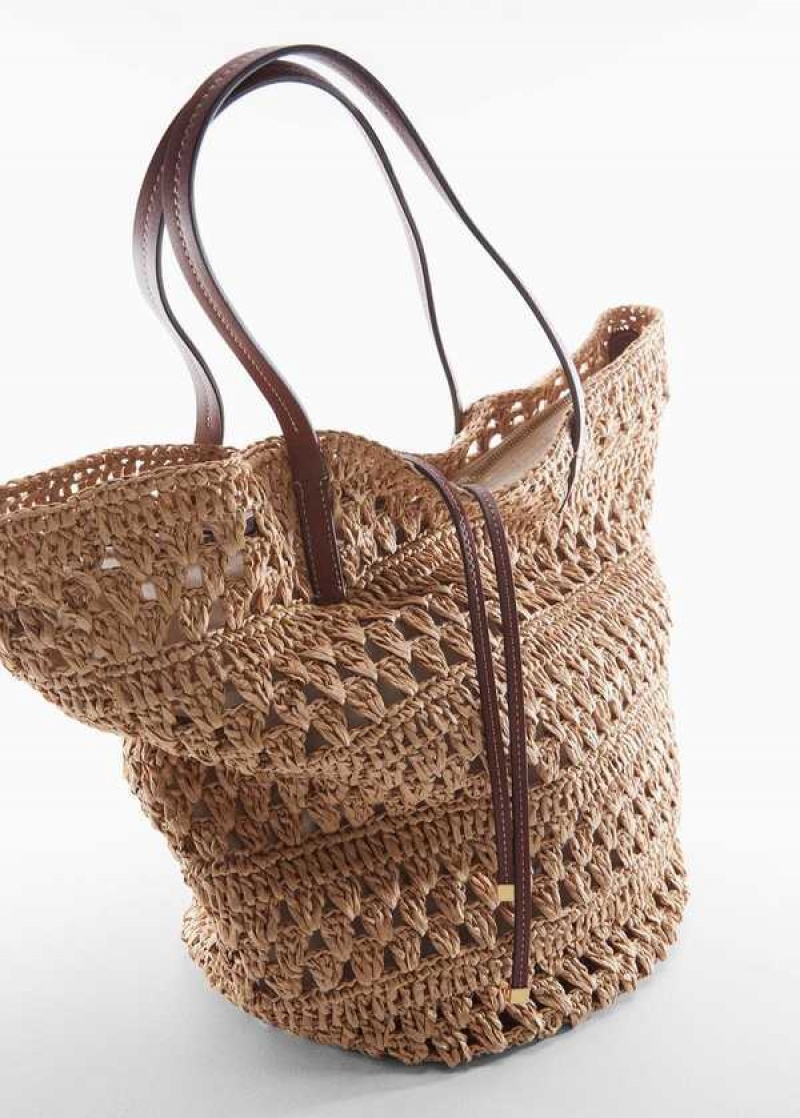 Mango Natural Fiber Shopper Bag | MNG-23279