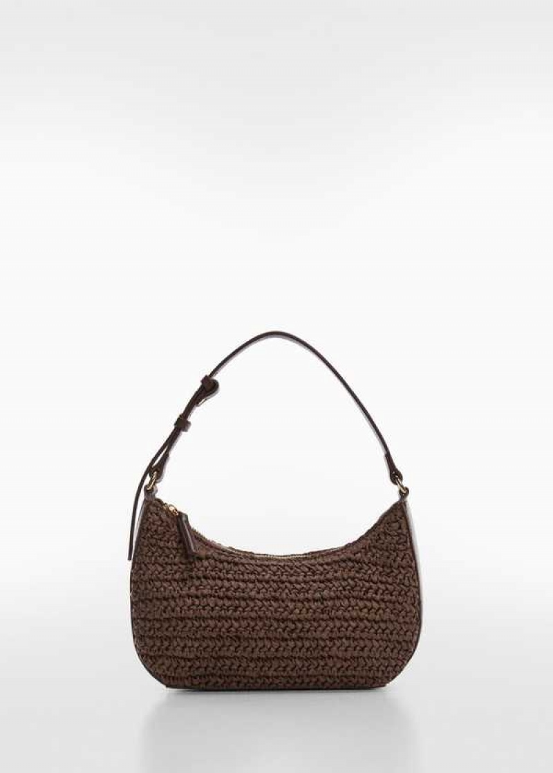 Mango Natural Fiber Shoulder Bag | MNG-23193