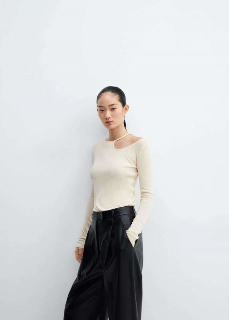 Mango Off-the-shoulder Lyocell T-shirt | MNG-24926