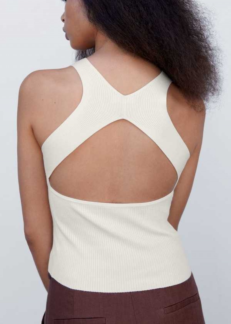 Mango Open Back Pletené Top | MNG-24691