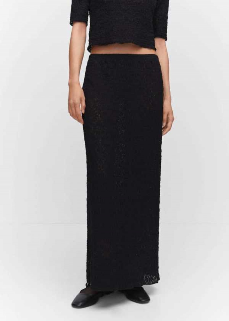 Mango Open Textured Skirt | MNG-24167