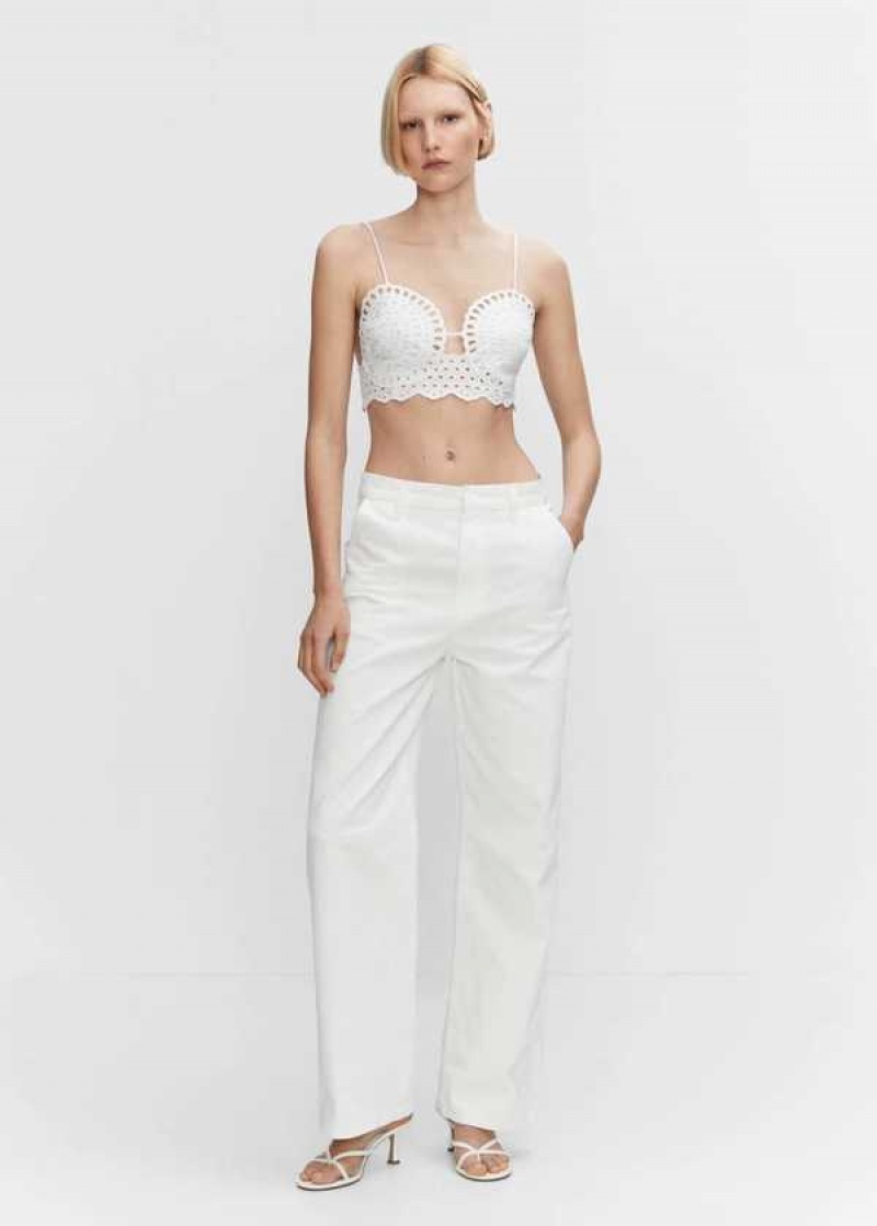 Mango Openwork Pletené Crop Top | MNG-24784