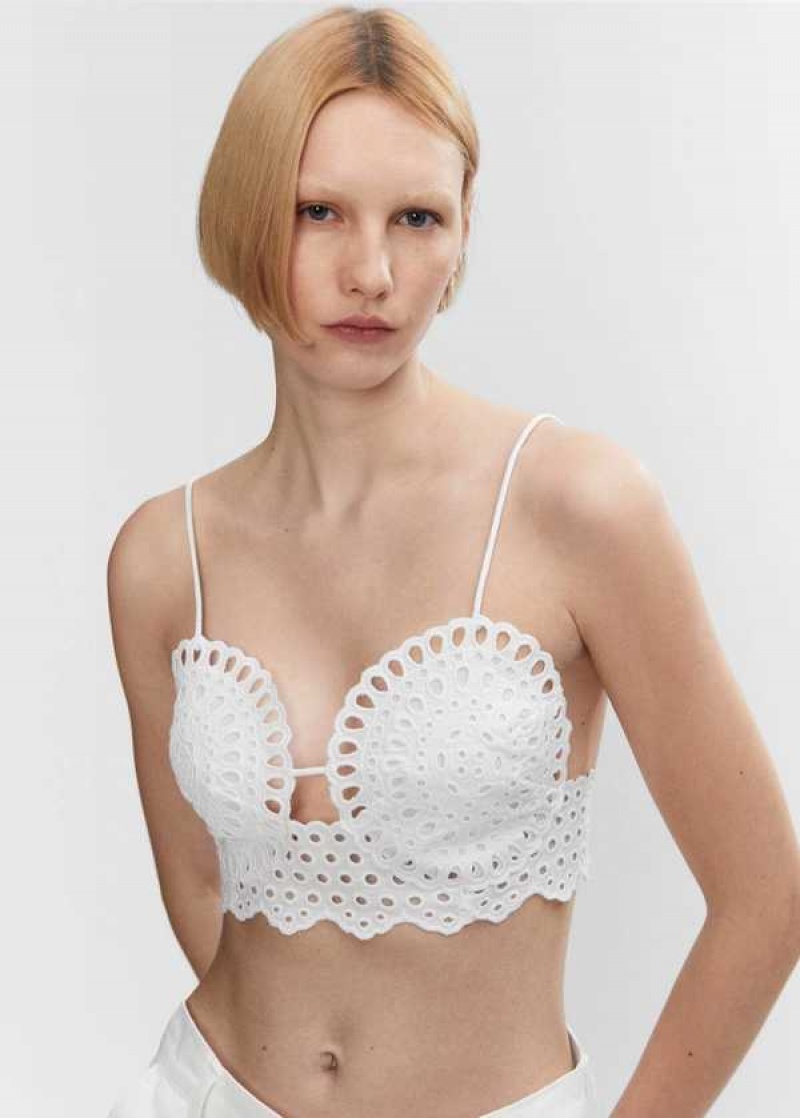 Mango Openwork Pletené Crop Top | MNG-24784