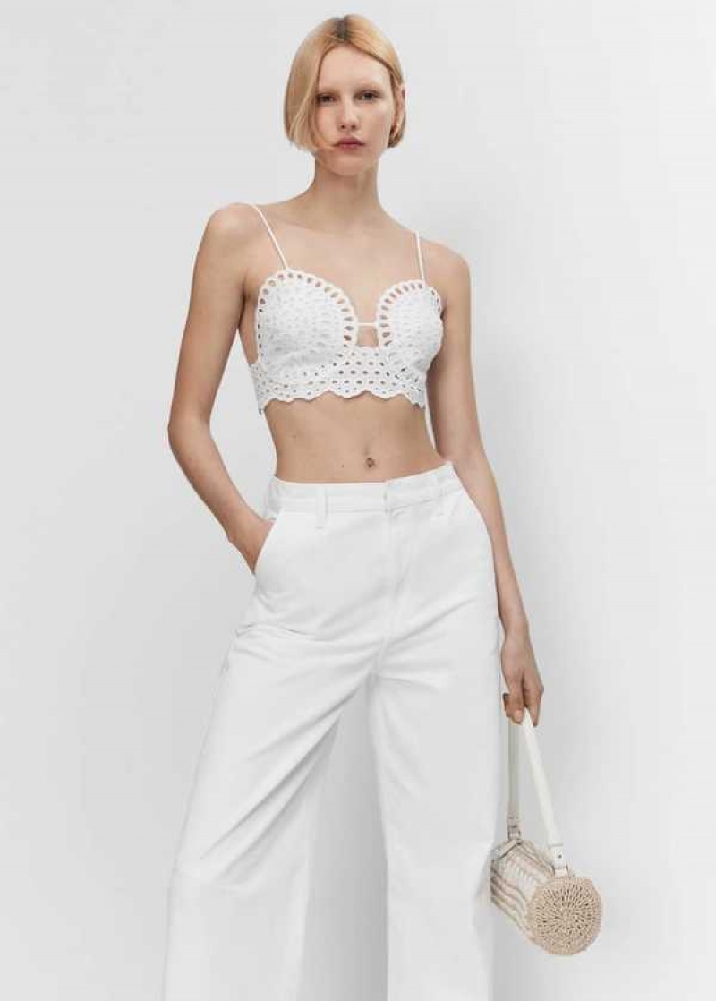 Mango Openwork Pletené Crop Top | MNG-24784