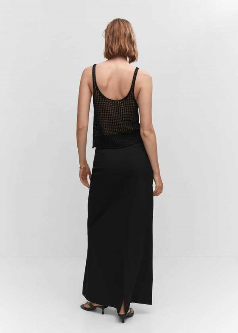 Mango Openwork Pletené Lurex Top | MNG-24738