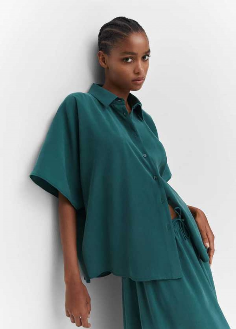 Mango Oversize Modal Shirt | MNG-25306