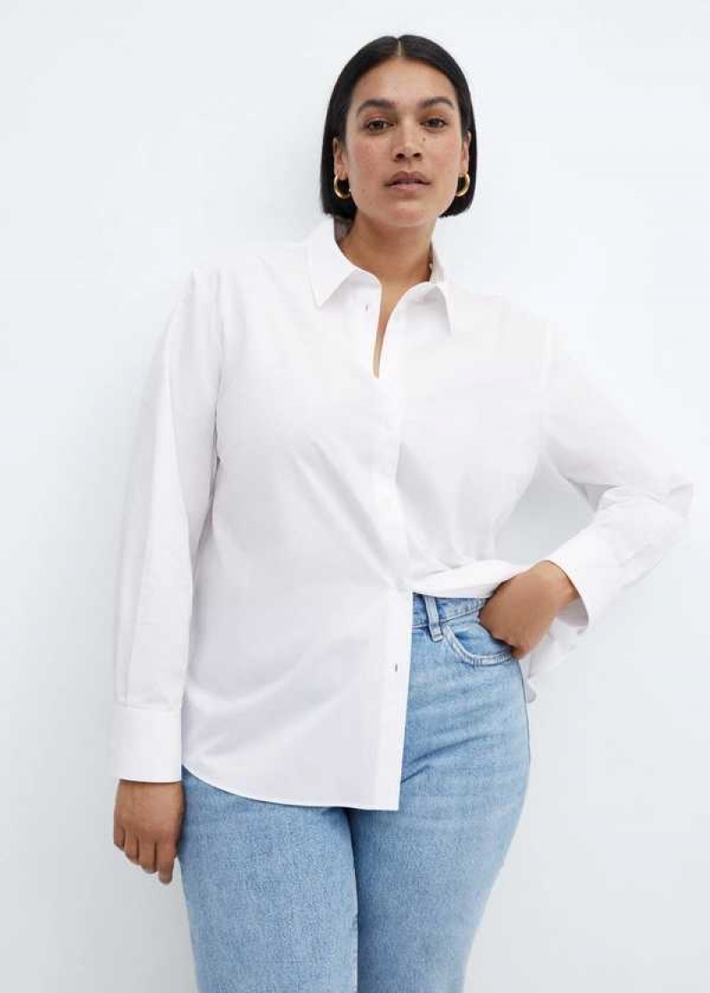 Mango Oversized Bavlněné Lyocell Blend Shirt | MNG-25375