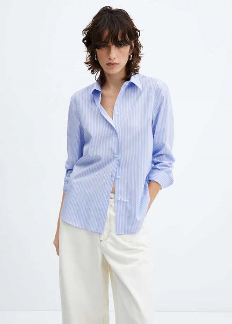 Mango Oversized Bavlněné Lyocell Blend Shirt | MNG-25367