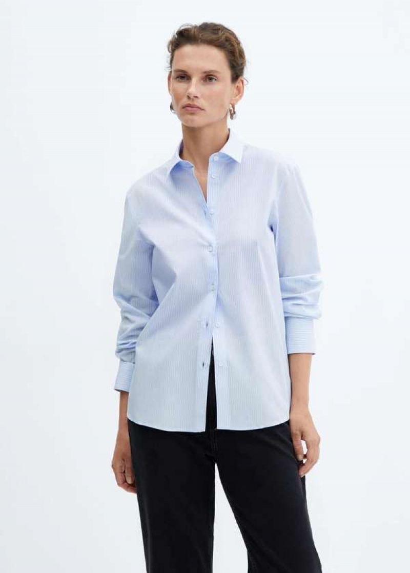 Mango Oversized Bavlněné Lyocell Blend Shirt | MNG-25239