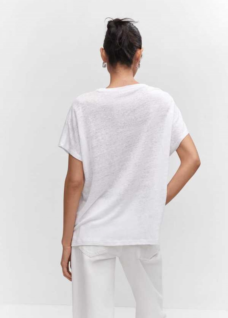 Mango Oversized Linen T-shirt | MNG-24998