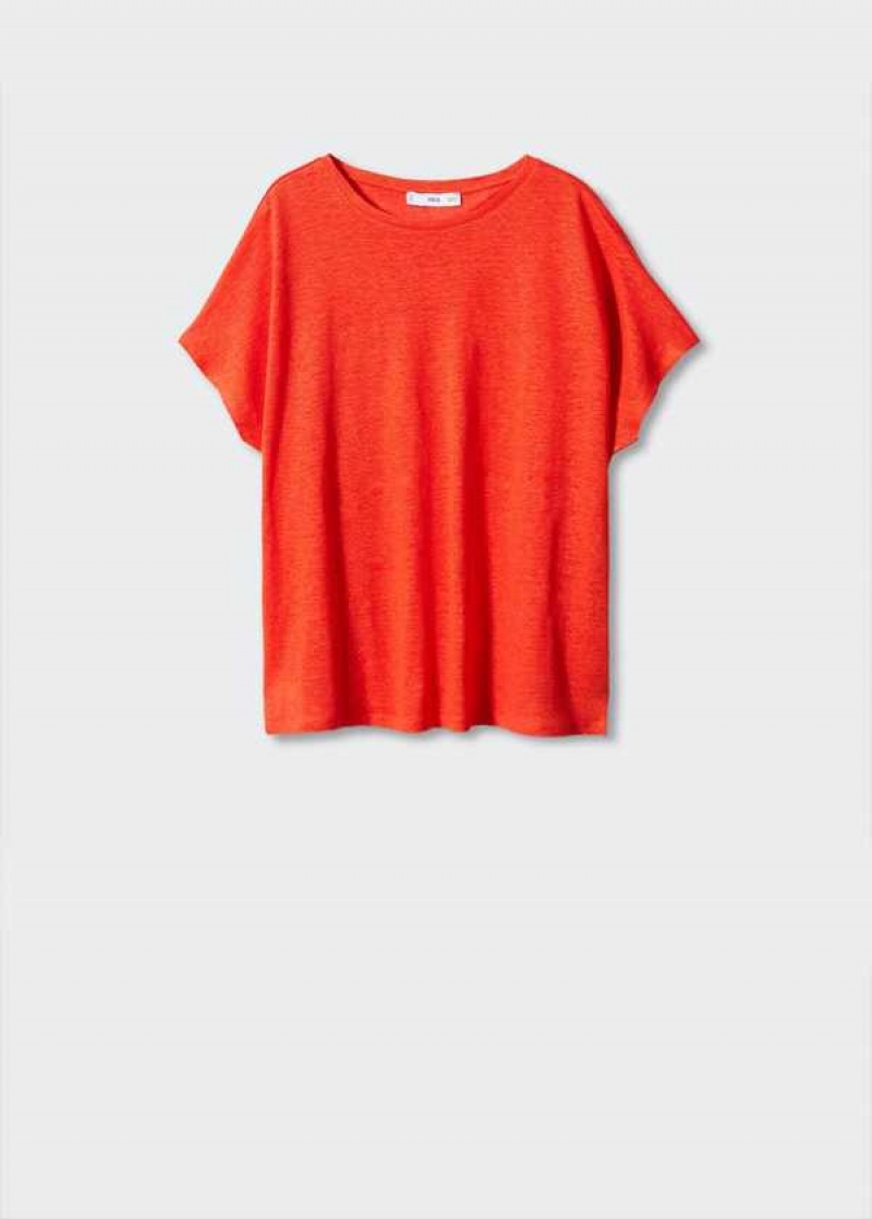 Mango Oversized Linen T-shirt | MNG-25093