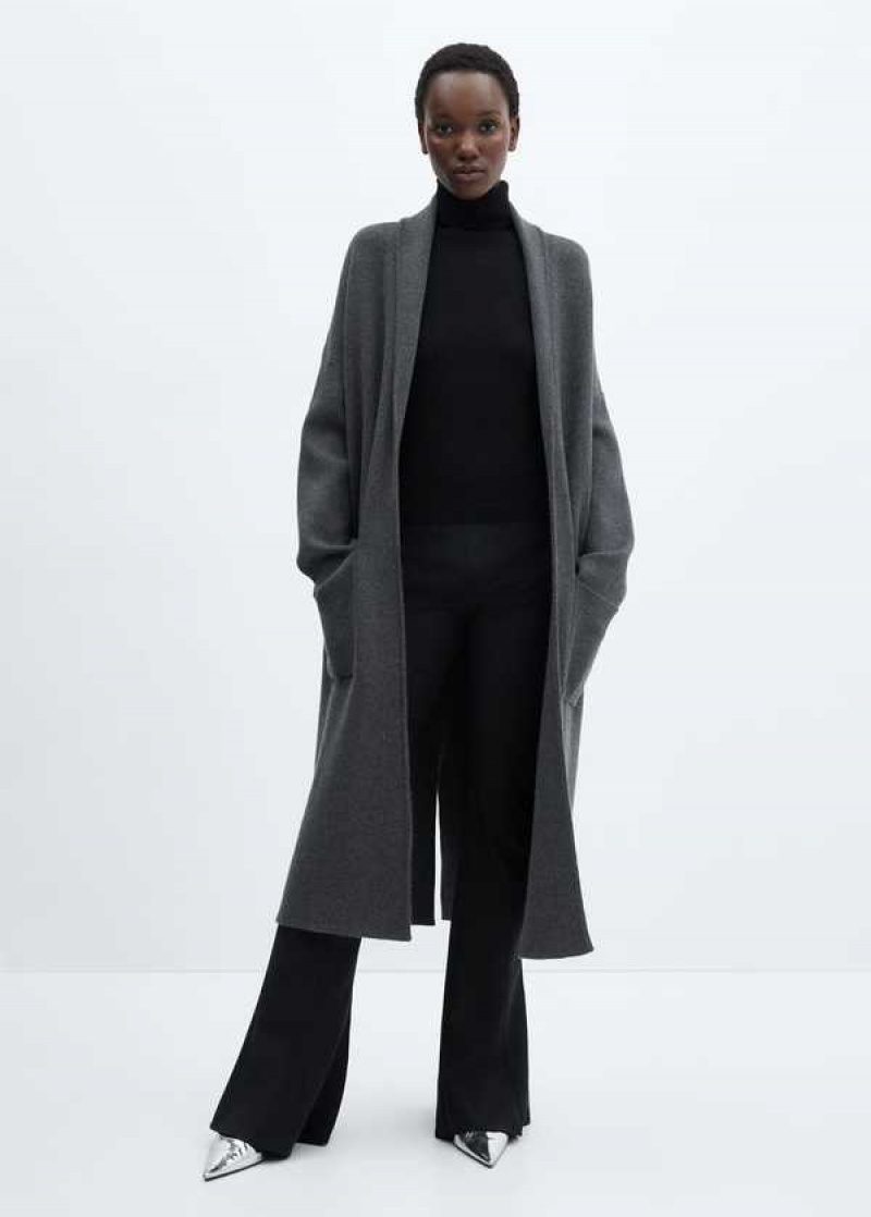 Mango Oversized Pletené Coat With Pockets | MNG-26434