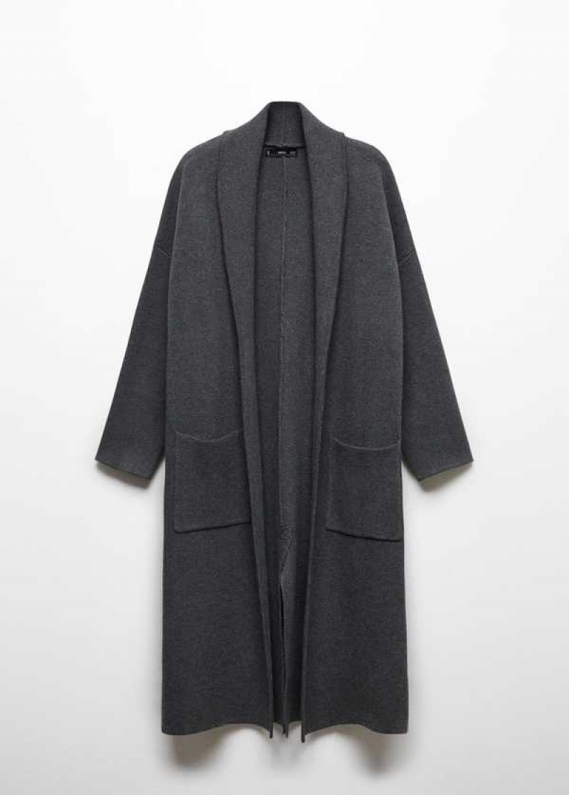 Mango Oversized Pletené Coat With Pockets | MNG-26434