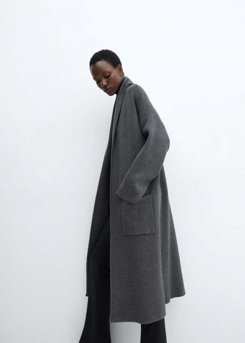 Mango Oversized Pletené Coat With Pockets | MNG-26434