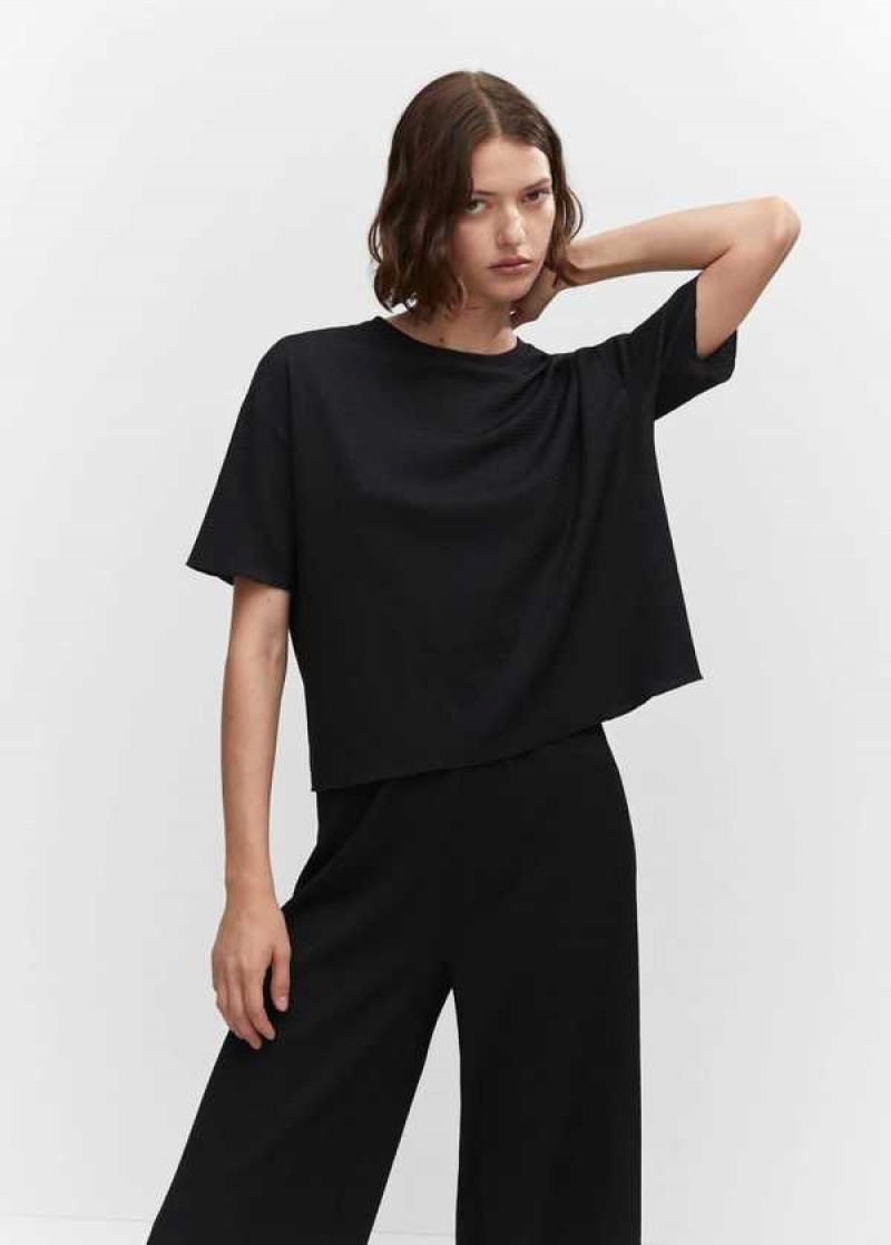 Mango Oversized Textured T-shirt | MNG-25096