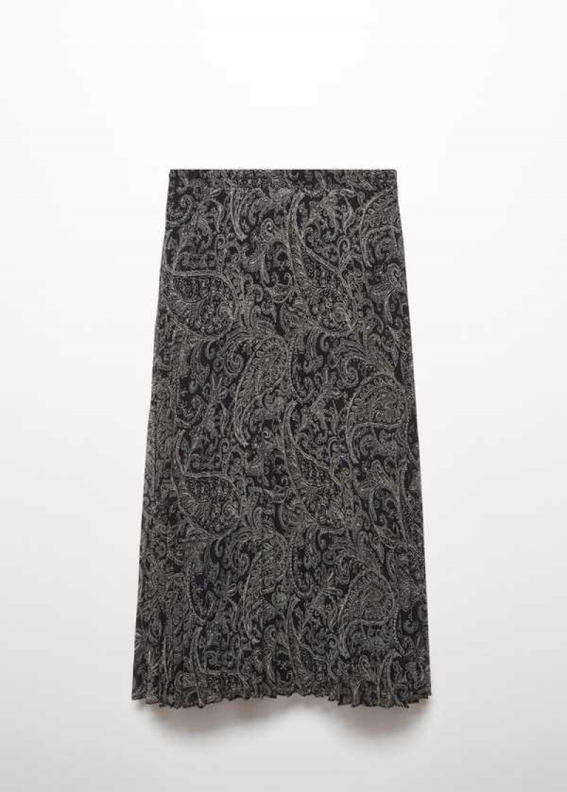 Mango Paisley-print Plisovaný Skirt | MNG-24094