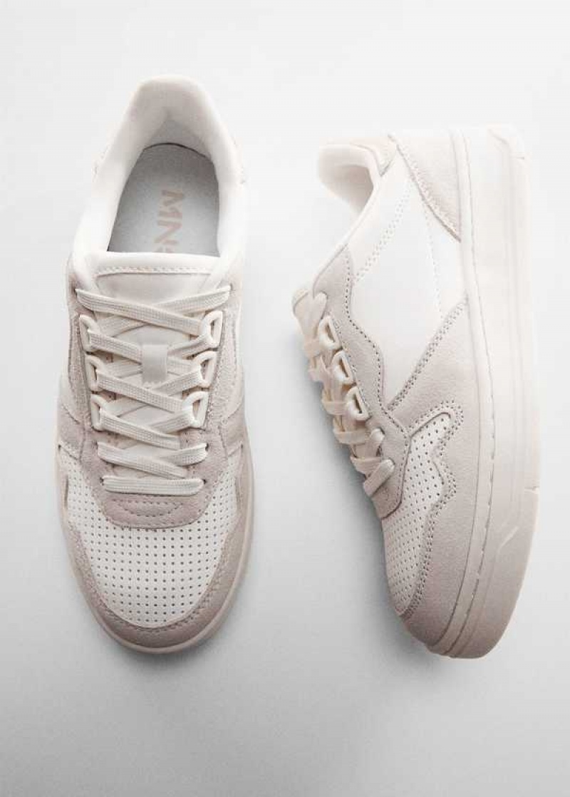 Mango Panels Læder Sneakers | MNG-23516