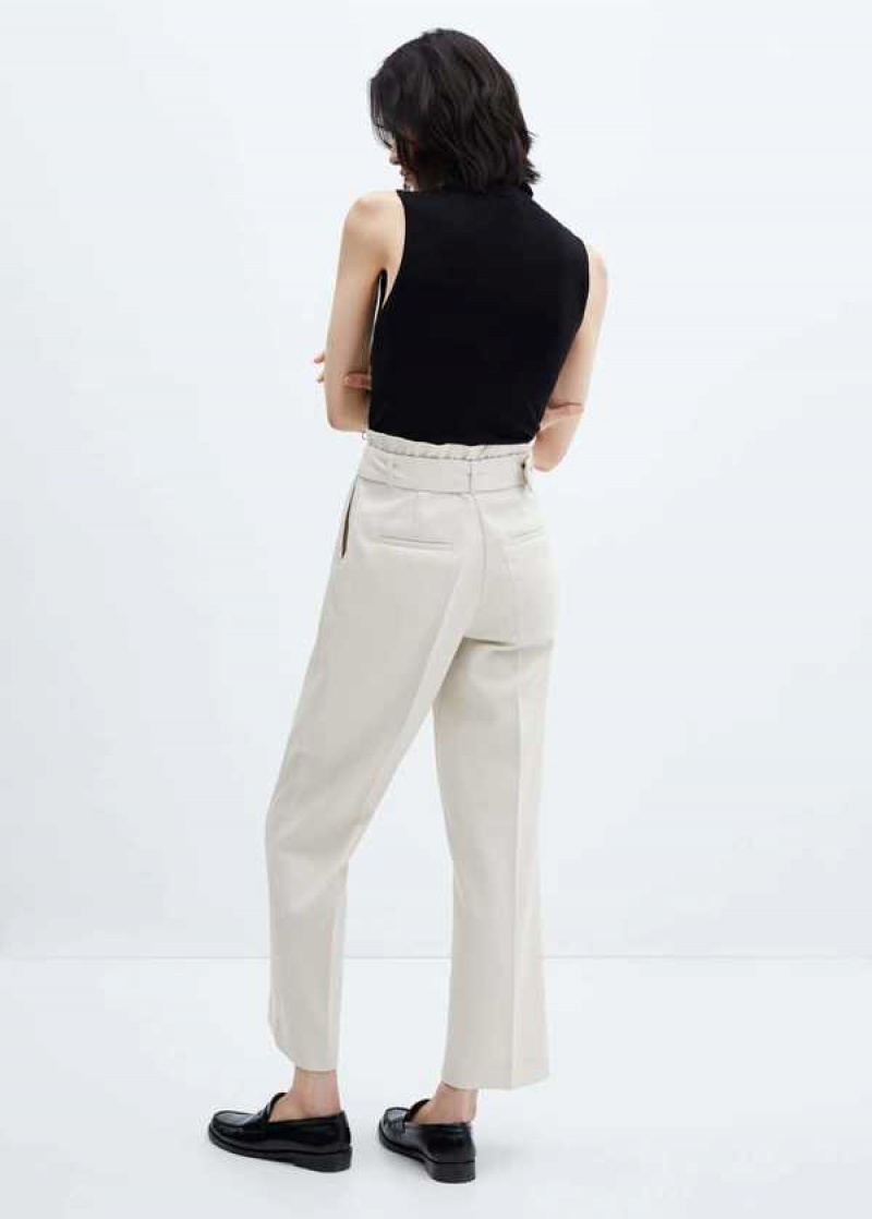 Mango Paperbag Pants With Belt | MNG-24301