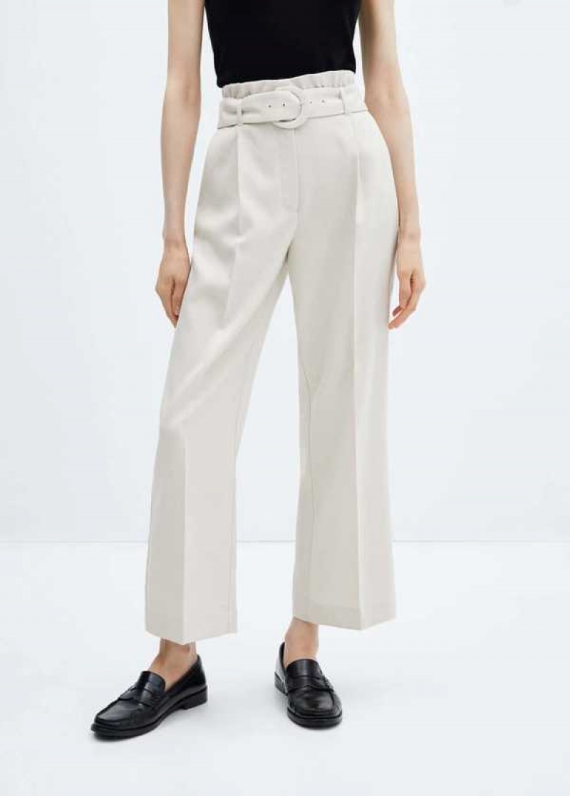 Mango Paperbag Pants With Belt | MNG-24301