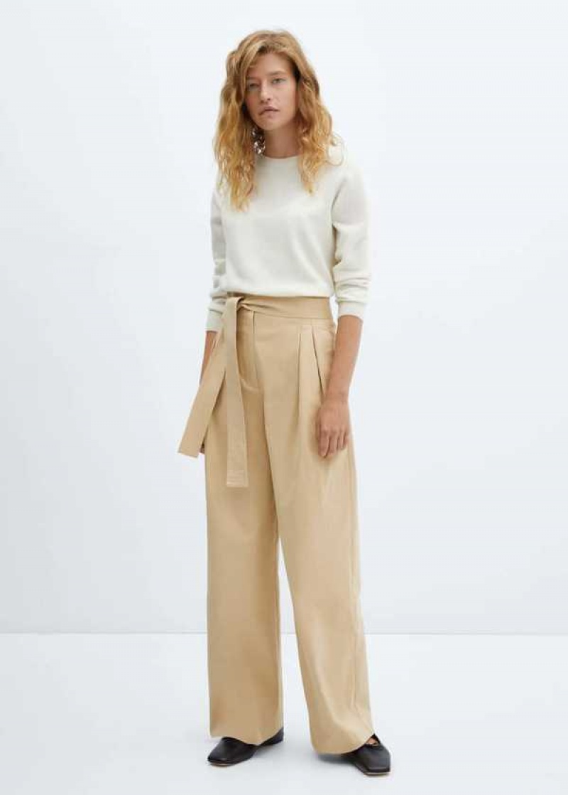 Mango Paperbag Pants With Belt | MNG-24361