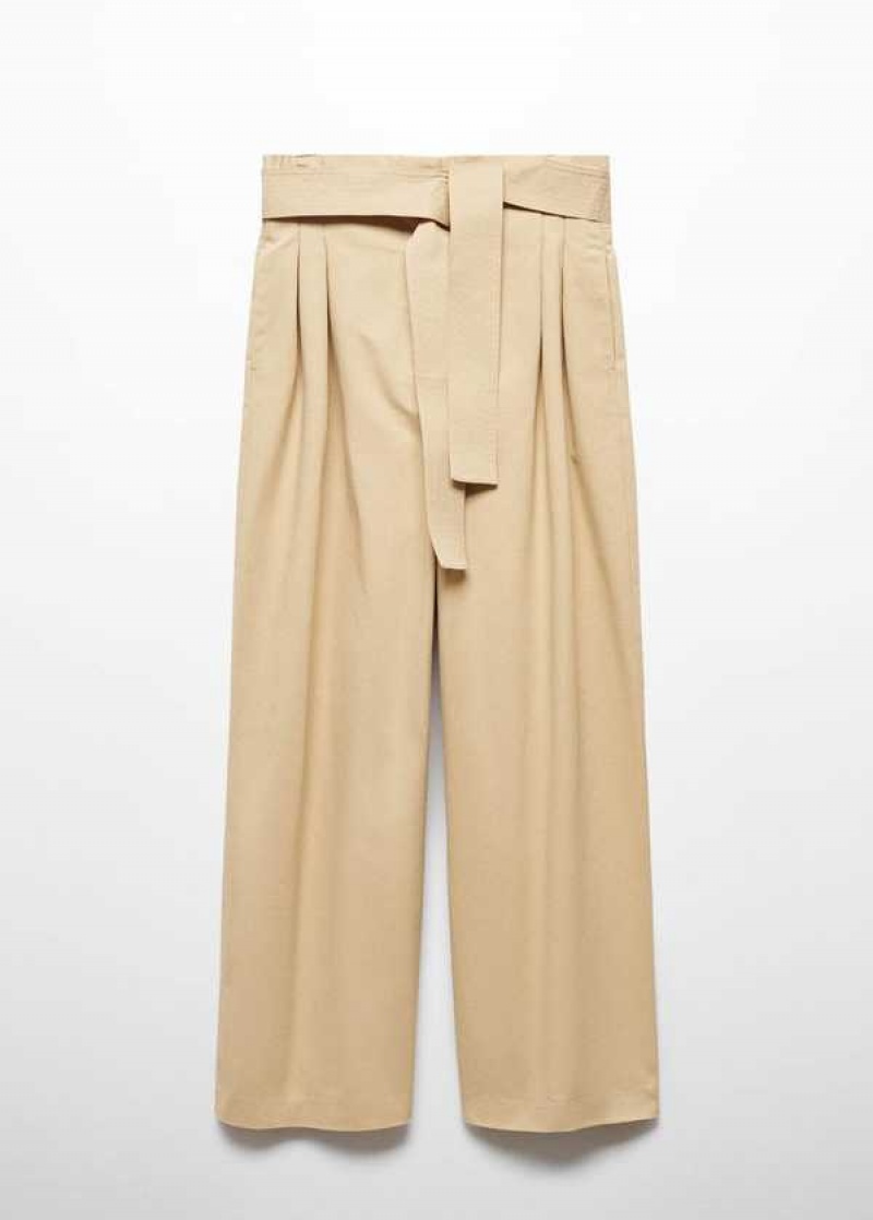 Mango Paperbag Pants With Belt | MNG-24361