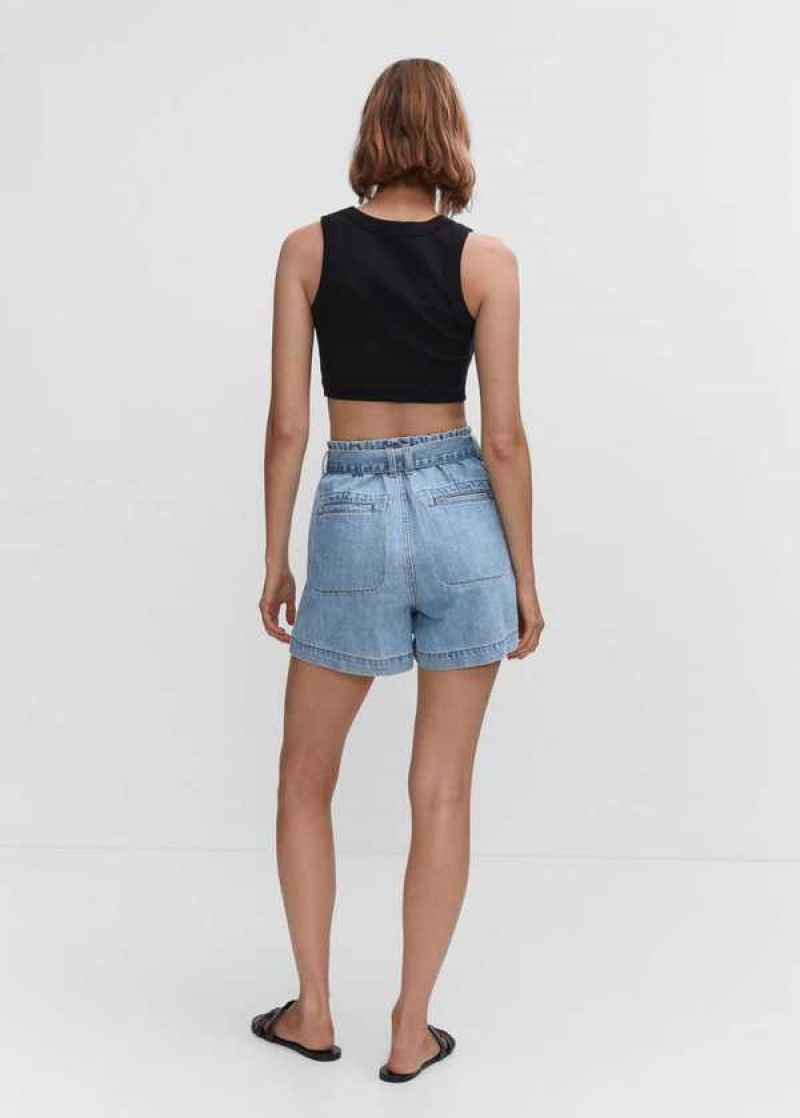 Mango Paperbag Shorts With Belt | MNG-23899