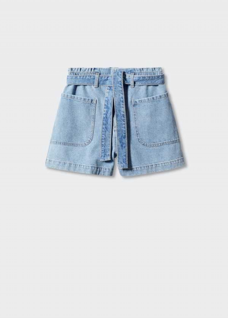 Mango Paperbag Shorts With Belt | MNG-23899