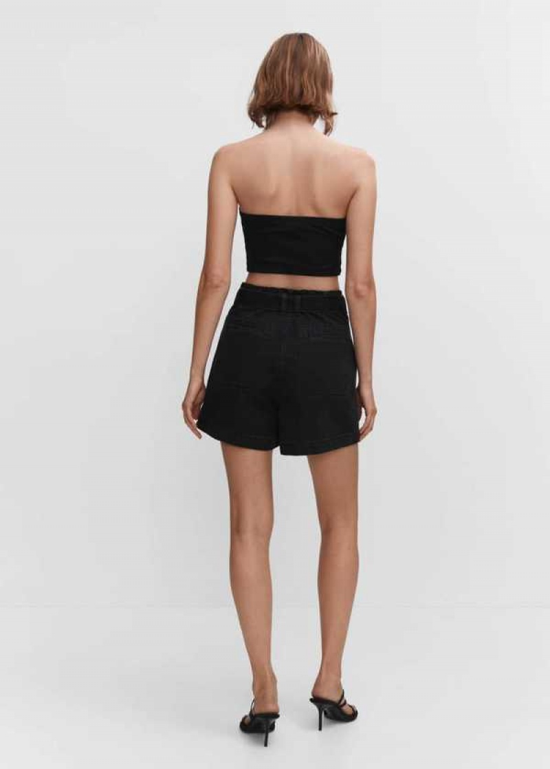 Mango Paperbag Shorts With Belt | MNG-23898