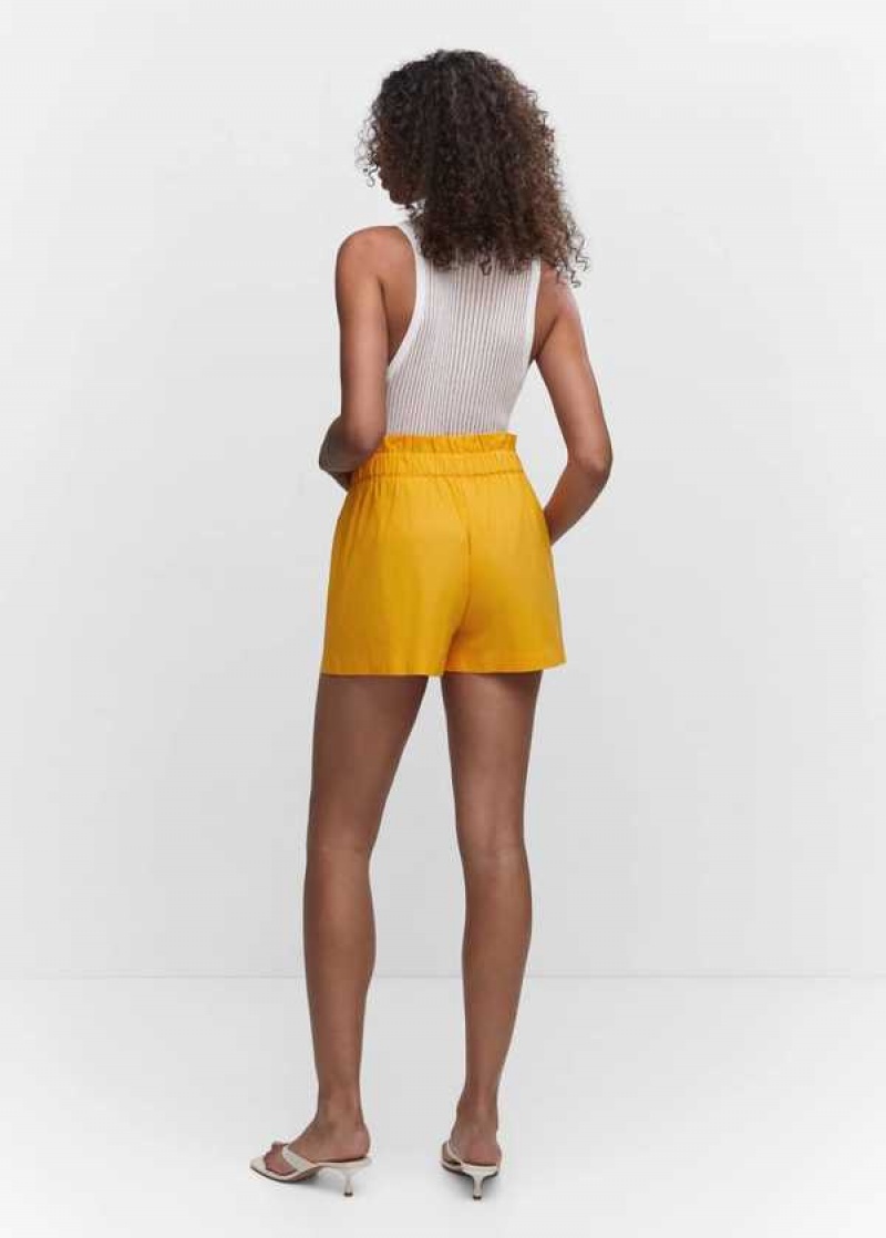 Mango Paperbag Shorts With Bow | MNG-24617