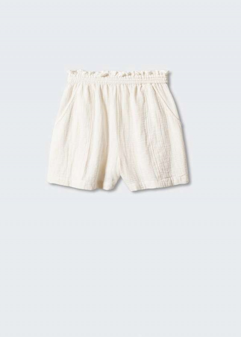 Mango Paperbag Textured Shorts | MNG-24612