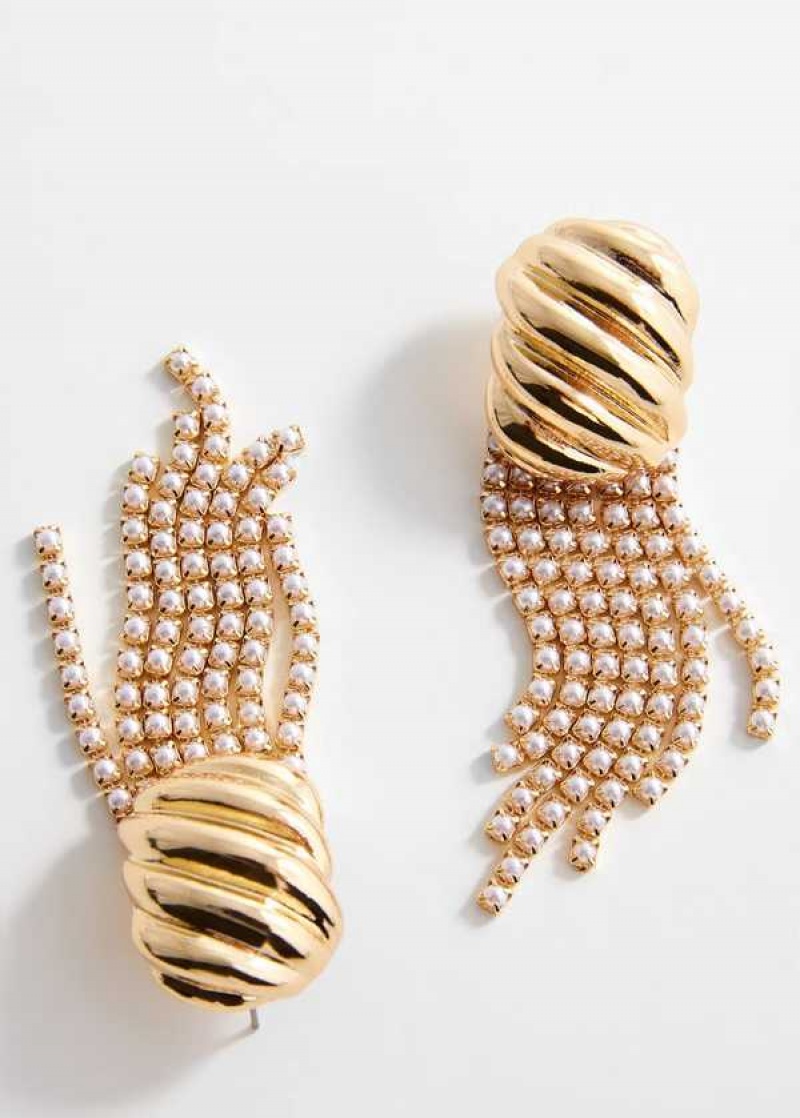 Mango Pearl Cascade Earrings | MNG-22780