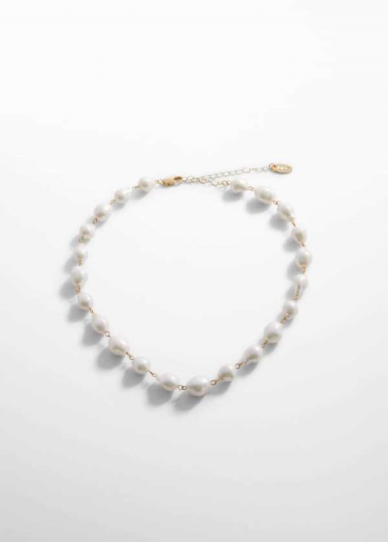 Mango Pearl Chain Necklace | MNG-22758