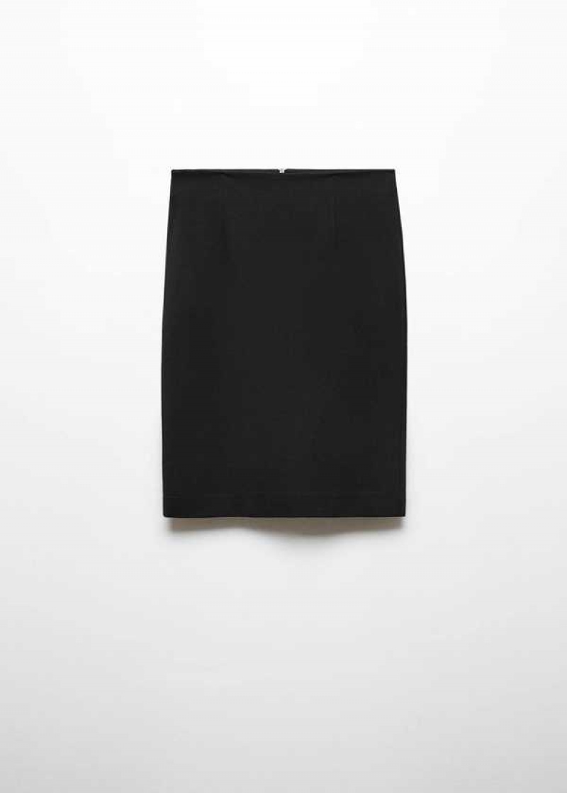 Mango Pencil Skirt With Rome-knit Opening | MNG-24271